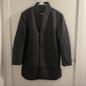 H&M Dark Gray Wool Blend Coat for Men